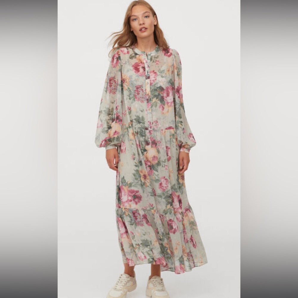 HM sheer floral dress